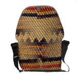 Sac messenger à Rickshaw de Basketweave de Faux Besace