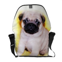 Sac messenger à Rickshaw de chien de carlin Sacoches