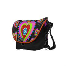Sac messenger à Rickshaw de coeurs de sucrerie Sacoche