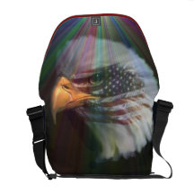 Sac messenger à Rickshaw d'Eagle de drapeau améric Besaces