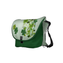 Sac messenger à shamrocks de concepteur sacoches