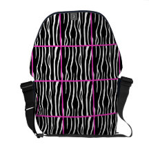 Sac messenger à zèbre sacoches