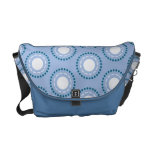 Sac messenger abstrait à cercles de bleu besaces
