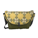 Sac messenger abstrait floral à Nouveau d'art Besace