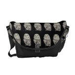 Sac messenger argenté à hibou sacoches