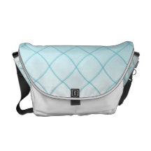 Sac messenger bleu à motif de diamant d'Aqua Sacoches