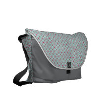 Sac messenger bleu à Rickshaw de point de polka Besace