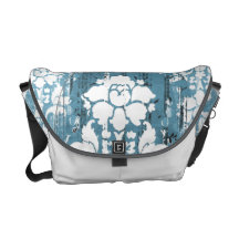 Sac messenger bleu et blanc au Rickshaw zéro de da Besace