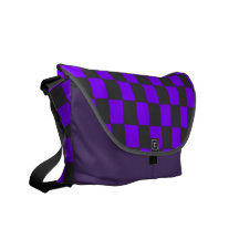 Sac messenger Checkered pourpre à Rickshaw Sacoches