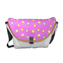 Sac messenger coloré à points besace