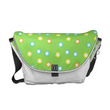 Sac messenger coloré à points besaces