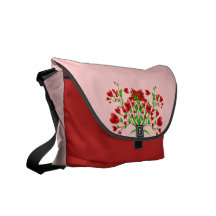 Sac messenger de floraison à Rickshaw de coeurs Besace