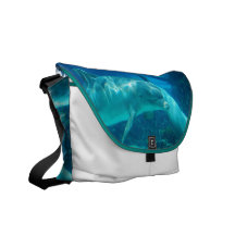 Sac messenger espiègle à dauphins sacoche