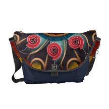 Sac messenger floral à art de vecteur d'abrégé sur sacoches