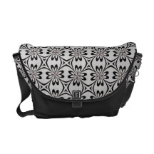 Sac messenger floral à motif besaces