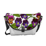 Sac messenger floral à Rickshaw de jardin de pensé Sacoches