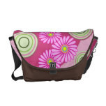 Sac messenger Girly à cercles floraux Besaces