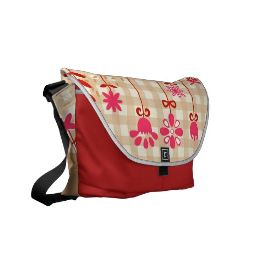 Sac messenger Girly à conception florale Sacoches