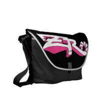 Sac messenger (magenta) à bois d'ébène de Cero Sacoches