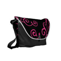 Sac messenger (magenta) à bois d'ébène de Cirrus Sacoches