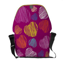 Sac messenger mignon coloré à coeurs d'aspiration sacoches