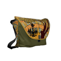 Sac messenger personnalisé à lustre d'arbre de rem besace