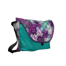 Sac messenger pourpre à Rickshaw de motif d'aura Sacoche