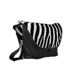 Sac messenger rayé à impression de zèbre besaces