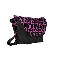 Sac messenger rose à Bling de la paix de Carleigh Besace