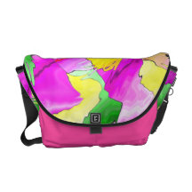 Sac messenger rose à magma sacoche