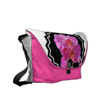 Sac messenger rose de floraison à orchidées besace