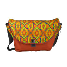 Sac messenger tribal à Rickshaw de motif Besaces
