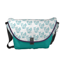 Sac messenger turquoise à Rickshaw de pantoufles d Sacoche