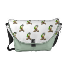 Sac messenger vert à Rickshaw de Conure de joue Sacoches