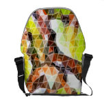 Sac messenger vert à Rickshaw de mosaïque de Brown Besace