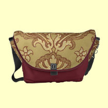 Sac messenger vintage à tissu de damassé sacs messenger