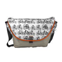 Sac messenger vintage personnalisé à bicyclette de besace