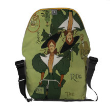Sac messenger vintage personnalisé à fille de cycl besace