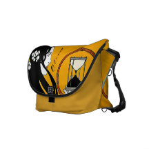 Sac messenger vintage personnalisé en verre d'heur besace