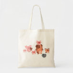 Sac mignon de famille de porc de bande dessinée sacs