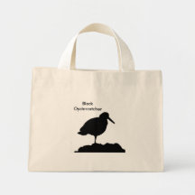 Sac noir de silhouette d'huîtrier