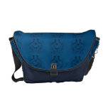 Sac personnalisable de damassé bleue besace