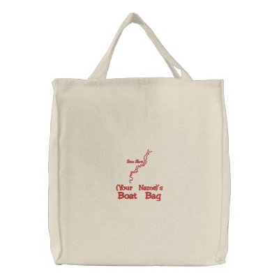 Sac personnalisé de bateau, logo rouge de rivière Sac personnalisé de bateau, logo rouge de rivière