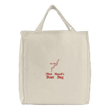 Sac personnalisé de bateau, logo rouge de rivière 