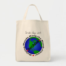 Sac réutilisable de jour de la terre