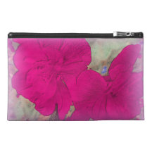 Sac rose floral mou d'accessoire de voyage trousses à accessoires de voyage