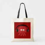 Sac rouge génial de méduses du DJ de bande dessiné