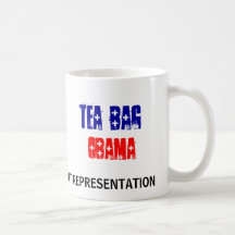 SACHET À THÉ, tasse d'OBAMA