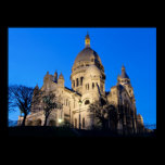 Sacre Coeur pendant l'affiche crépusculaire posters