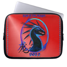 sacs électroniques du dragon 2012-Horned noir Trousses Pour Ordinateur Portable